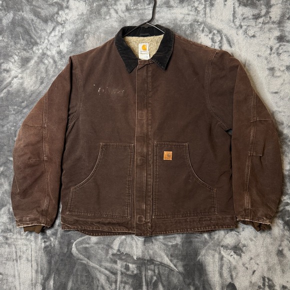 Carhartt Other - Vintage Carhartt Sandstone Duck Artic J184 Jacket Dark Brown Size XL-Tall Lined